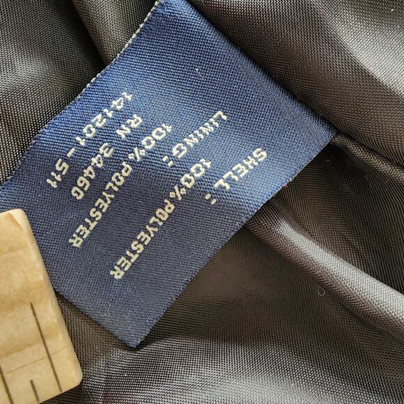 London Fog Charcoal Gray Double-Breasted Trench Coat Belted Size 6 - Picture 7 of 9